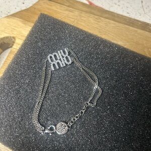 MIU MIU Silver Chain Bracelet